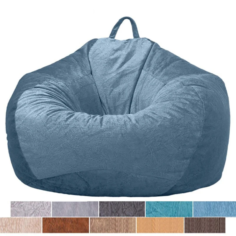 

Beanbag Sofa Cover No Filler Solid Color Washable Sofa Cover Futon Puff Tatami Furniture Covers For Living Room Home Decor