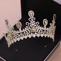 hot sale goldsilver color crystal royal princess diadem tiaras crowns de noiva wedding party hair jewelry for women girl bride