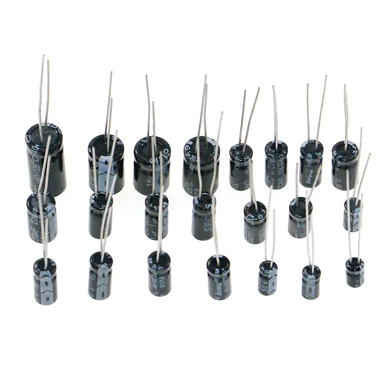 500PCS Electrolytic Capacitor Assortment Box Kit 0.1UF-1000UF 16V-50V 24 Values | Электронные компоненты и