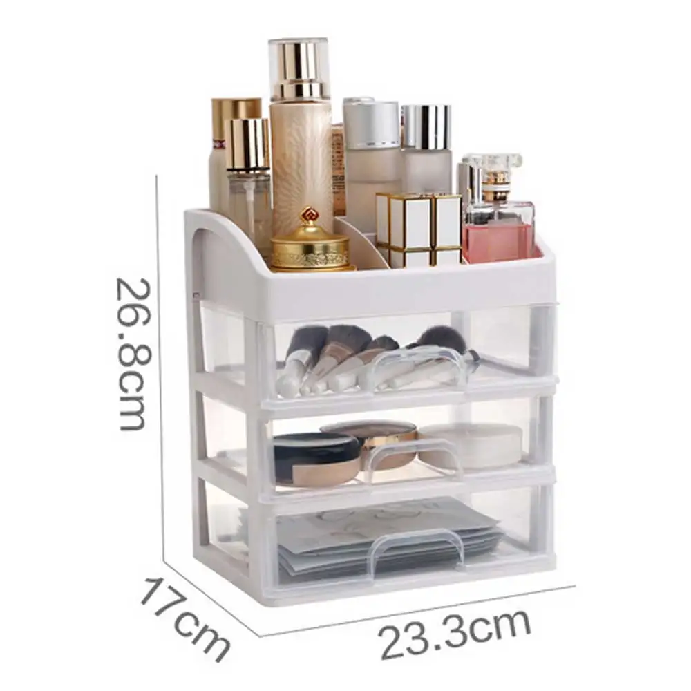 

Make Up Case Makeup Brush Holder Organizer Box Jewelry Container Makeup Organizer Drawers Plastic Cosmetic Storage Box Rack