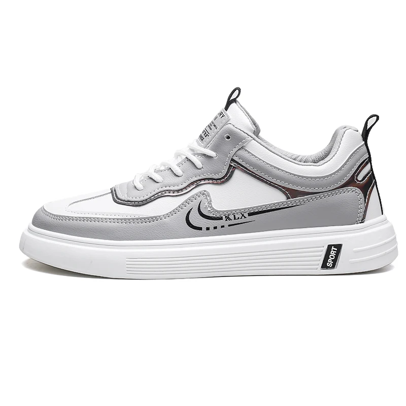 

Spring and autumn new men's artificial leather casual sneakers sports shoes 39-44 size