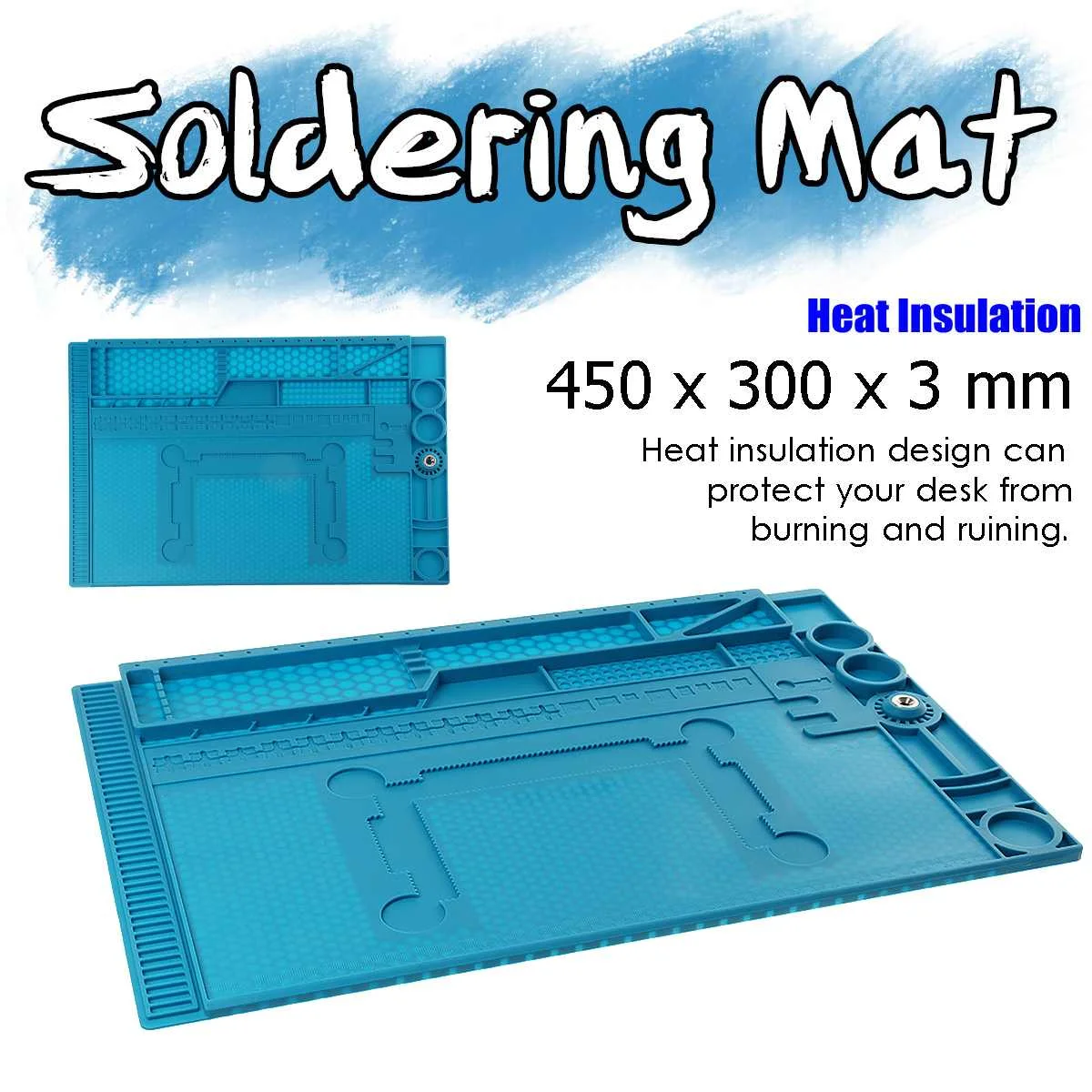 

New Heat Insulation Working Mat Soldering Station Iron Phone Computer Repair Mat Magnetic Heat-resistant BGA Insulator Platform