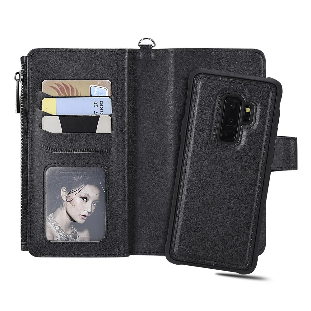 Роскошный кожаный чехол-кошелек для телефона samsung Galaxy S8, S9, S10, Note 10 Plus, S10e, Note 8, 9, откидной противоударный чехол-книжка