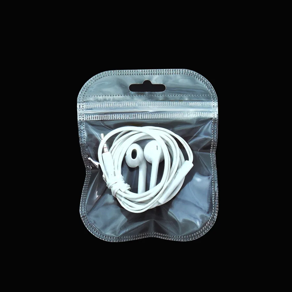 

200pieces 9.5x12cm Self Seal Zipper Plastic Bags Transparent Closure Jewelry Earrings Packing Bags Clear Poly Bag With Hang Hole