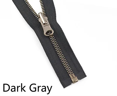 Dark Gray Meetee 2 шт. 60-150 см 5# металлическая вращающаяся застежка-молния с открытым концом для пуховика двусторонняя молния голова пошив одежды «сделай сам» Аксессуары - Цвет: Dark Gray
