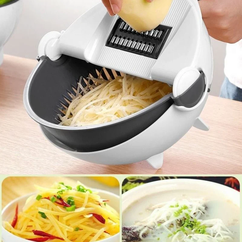 

Rotating Vegetable Cutter Set Multi-function Cutter Vegetable Cutting Machine Kitchen Accessories HK3