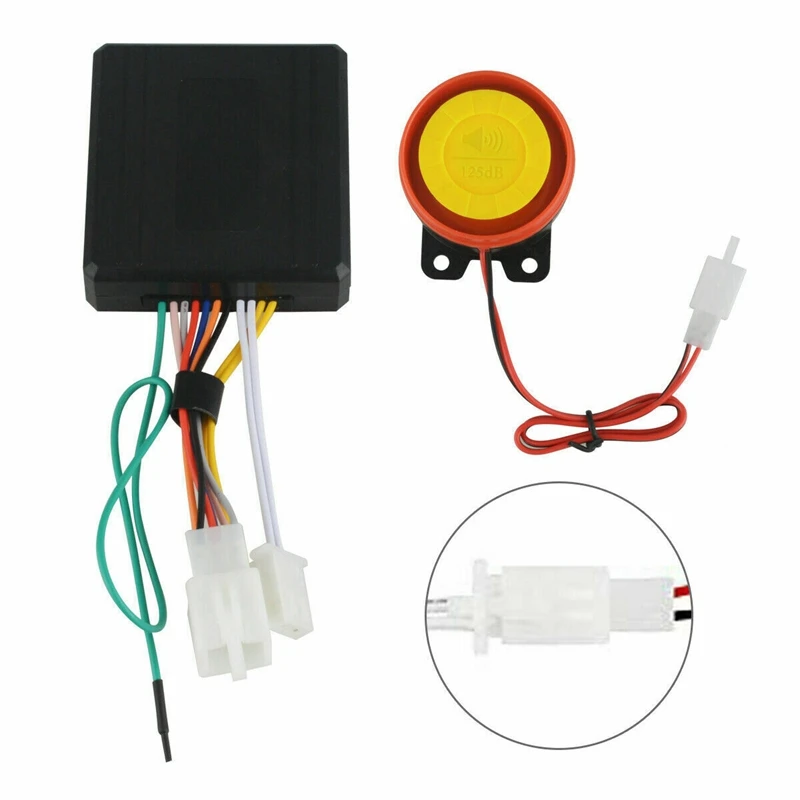 

12V Motorcycle Security Alarm and Anti-Theft System Remote Control One-Button Start Suitable for Bicycle Scooters