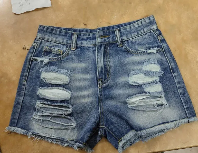 

2021 summer new women's hot pants high waist ripped denim shorts ripped jeans for women