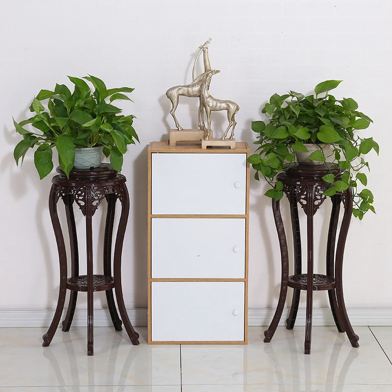 Поддельные полки для гостиной балкона помещения хранения Зеленый цветочный