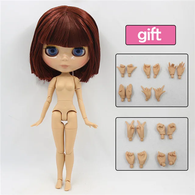 tan skin Фабрика blyth кукла bjd шарнир тела белая кожа bjd 30 см матовый лица резные губы с бровей индивидуальные лица - Цвет: tan skin