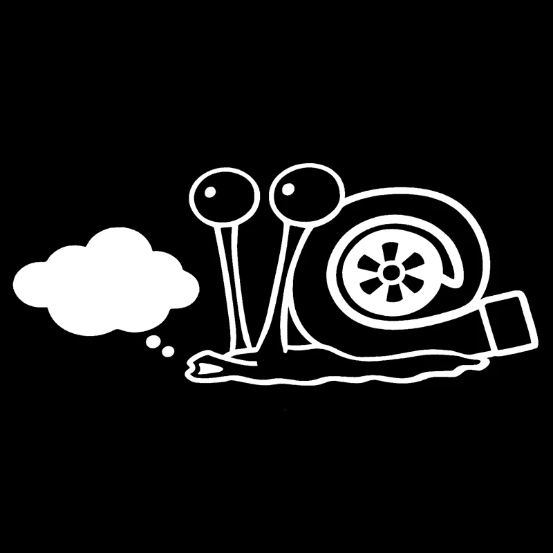 Виниловые наклейки Volkrays Turbo Lovely Snail забавная наклейка для автомобилей