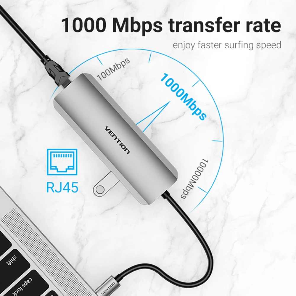 

VENTION USB 3,0 4K VGA PD 100 RJ45 3,5 C HDMI- - 5/6/9 1 USB C 3,1