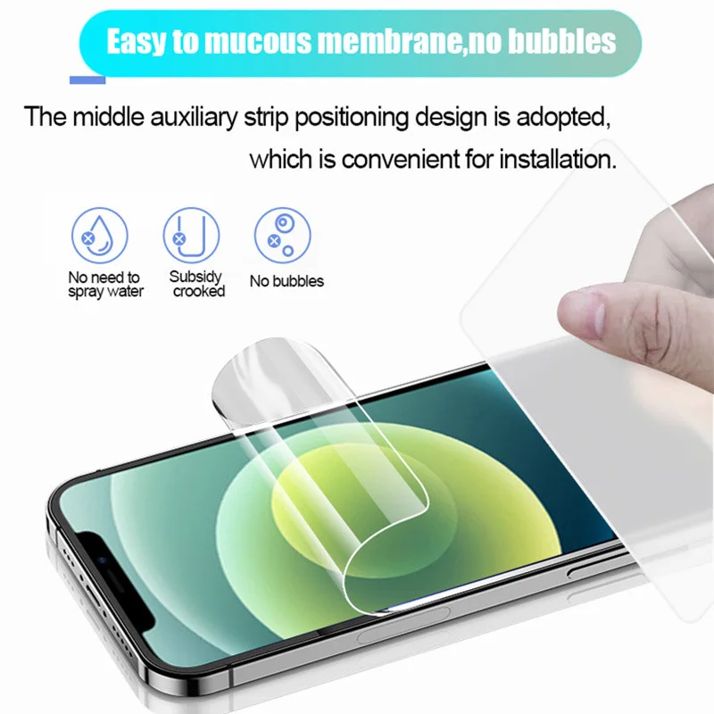 Гидрогелевая пленка для iPhone 13 11 12 Pro XS Max Защитная экрана XR SE 2020 7 8 Plus X смартфона 2-4