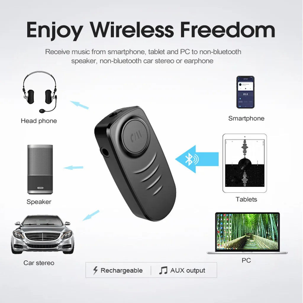 2 в 1 беспроводной USB Bluetooth адаптер BT5.0 ключ универсальный музыкальный аудио