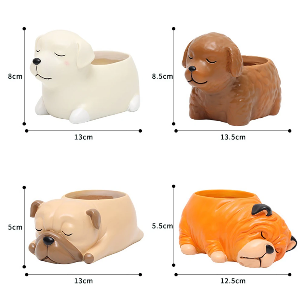 

Cartoon Succulent Vase Flower Pots Dog Cute Animal Shaped Planter Box Home Decoration
