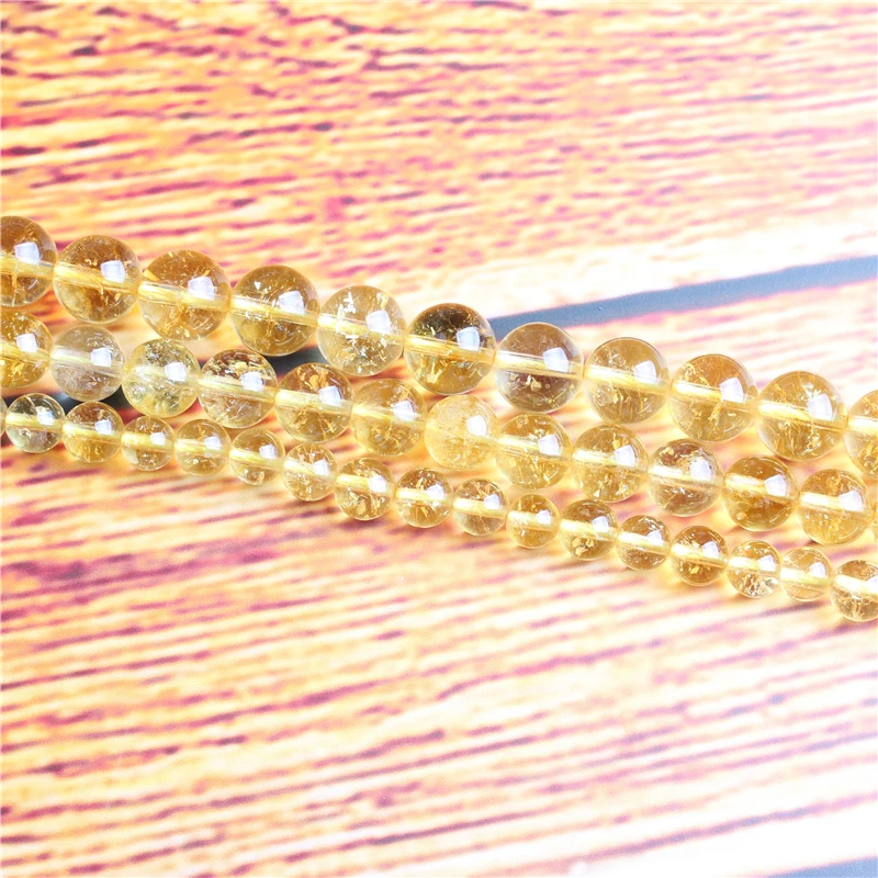 Бусины Из Натурального цитрина круглые бусины из натурального камня