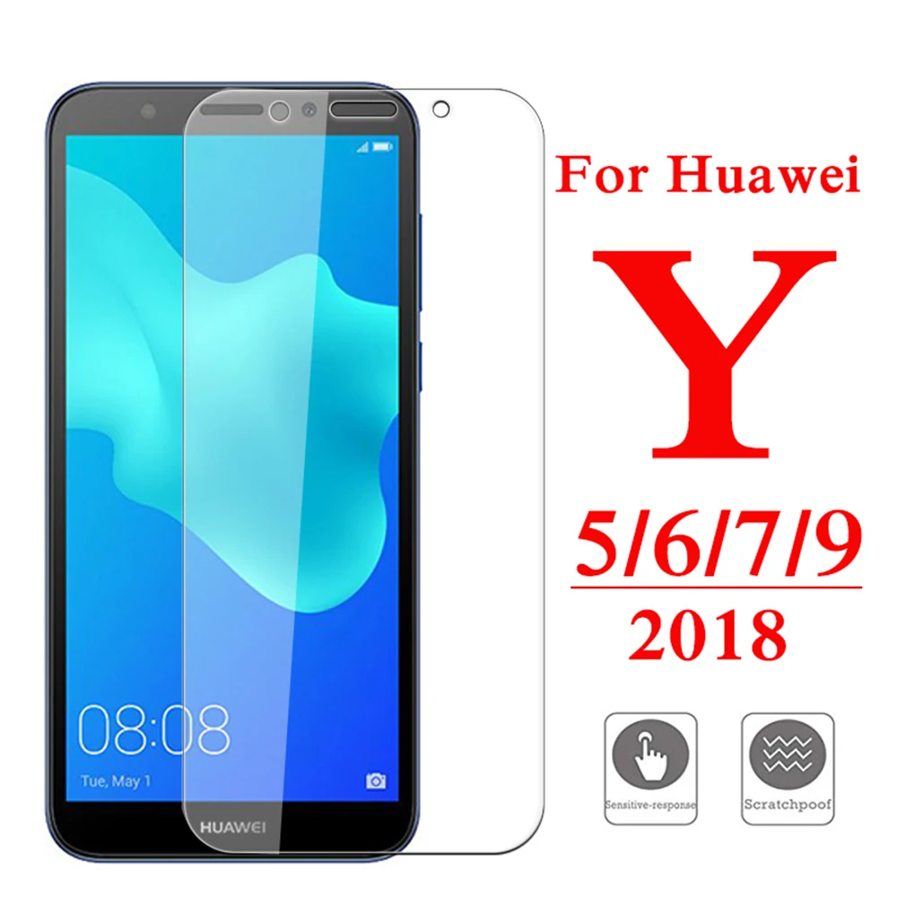 Защитное стекло для Huawei Y6 Y7 Y5 Prime 2018 2 шт. Защита экрана Y9 2019 P Smart Z закаленное