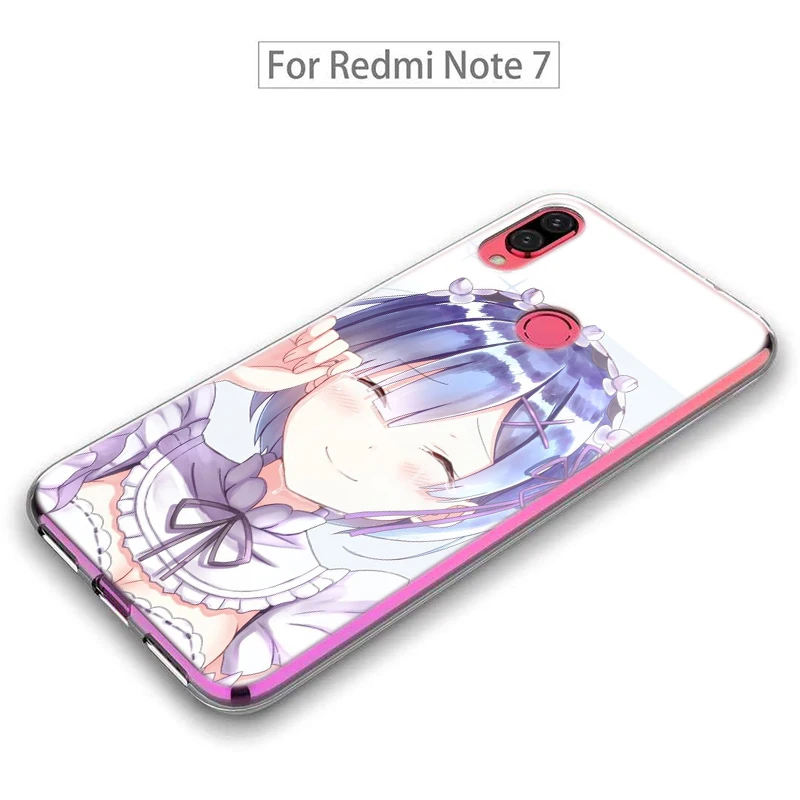 Мягкий чехол Rem Re Zero для Xiaomi Redmi Note 8T 9S 6 7 8 9 Pro K20 K30 6A 7A 8A 9A 9C силиконовый | Мобильные