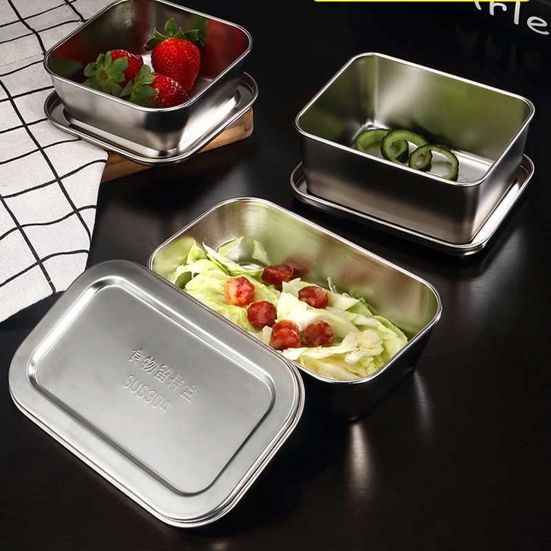 Custom Lunch Box For Kids Food Container Bento 304 Top Grade Stainless Steel Storage Thermal Metal Stock | Дом и сад