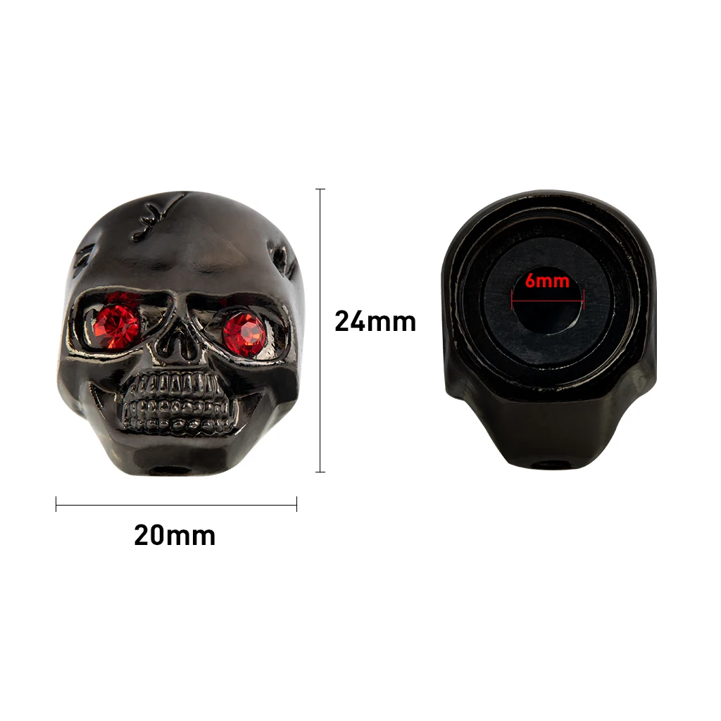 3pcs Skull Head Volume Tone Control Knobs Buttons With Allen Wrench For Electric Guitar Replacement Parts And Accessories - купить по