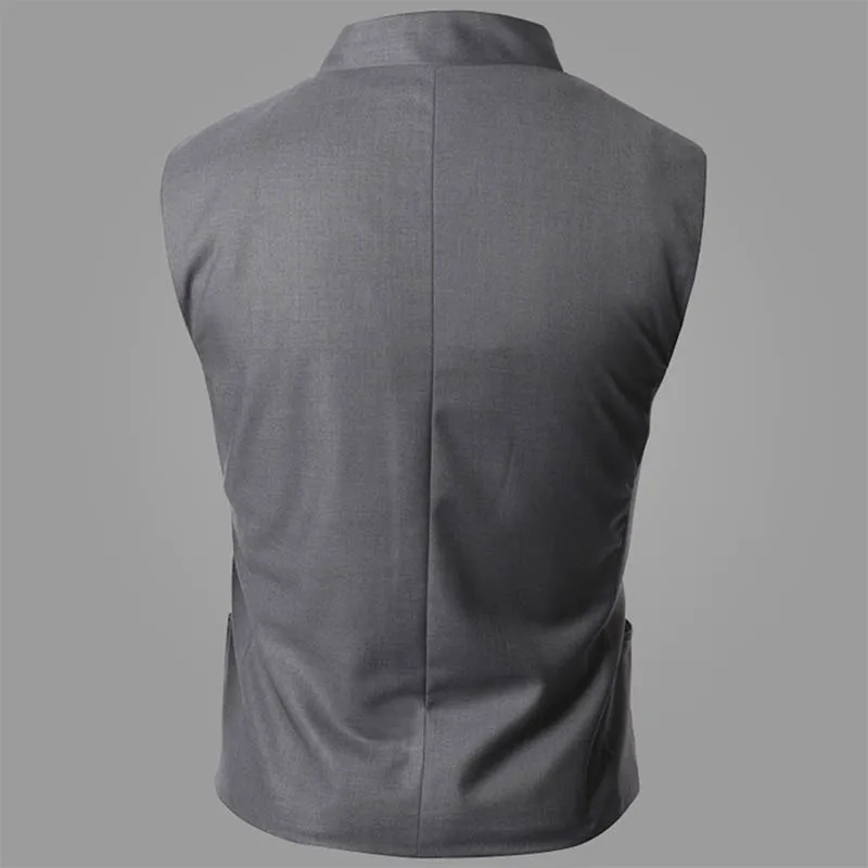 

2021 Mens Vest Fashion Brand Vest Men High Quality Black Gray Formal Business Men Fit Suits & Blazer For Men New Arrival