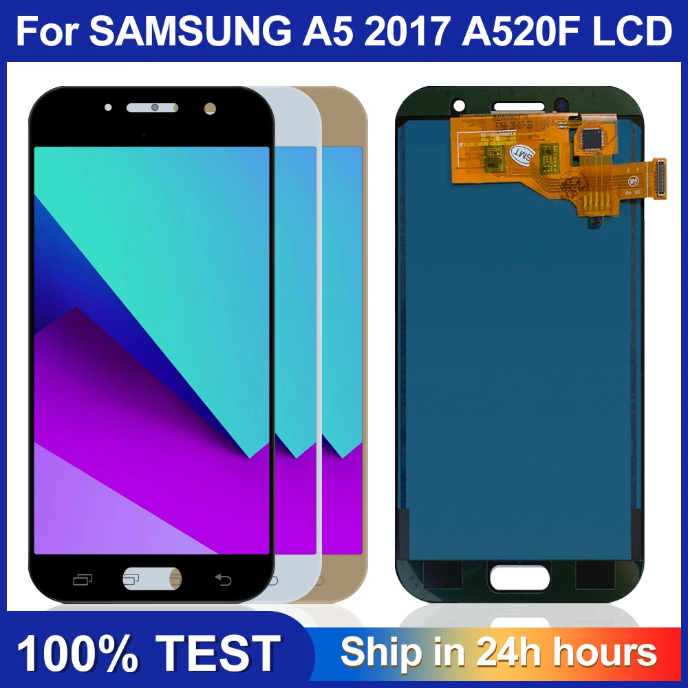 5 2 ''ЖК дисплей Замена для Samsung Galaxy A5 2017 A520F SM A520 ЖК сенсорный экран дигитайзер