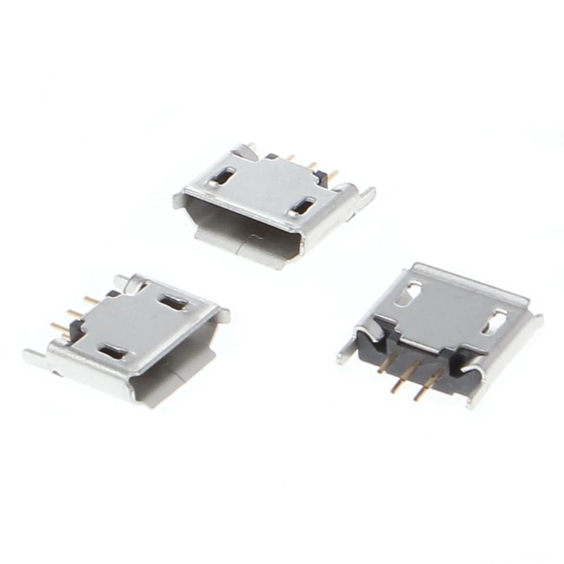 

10 Pcs Micro USB Type B Female Socket 180 Degree 5-Pin SMD SMT Soldering Jack