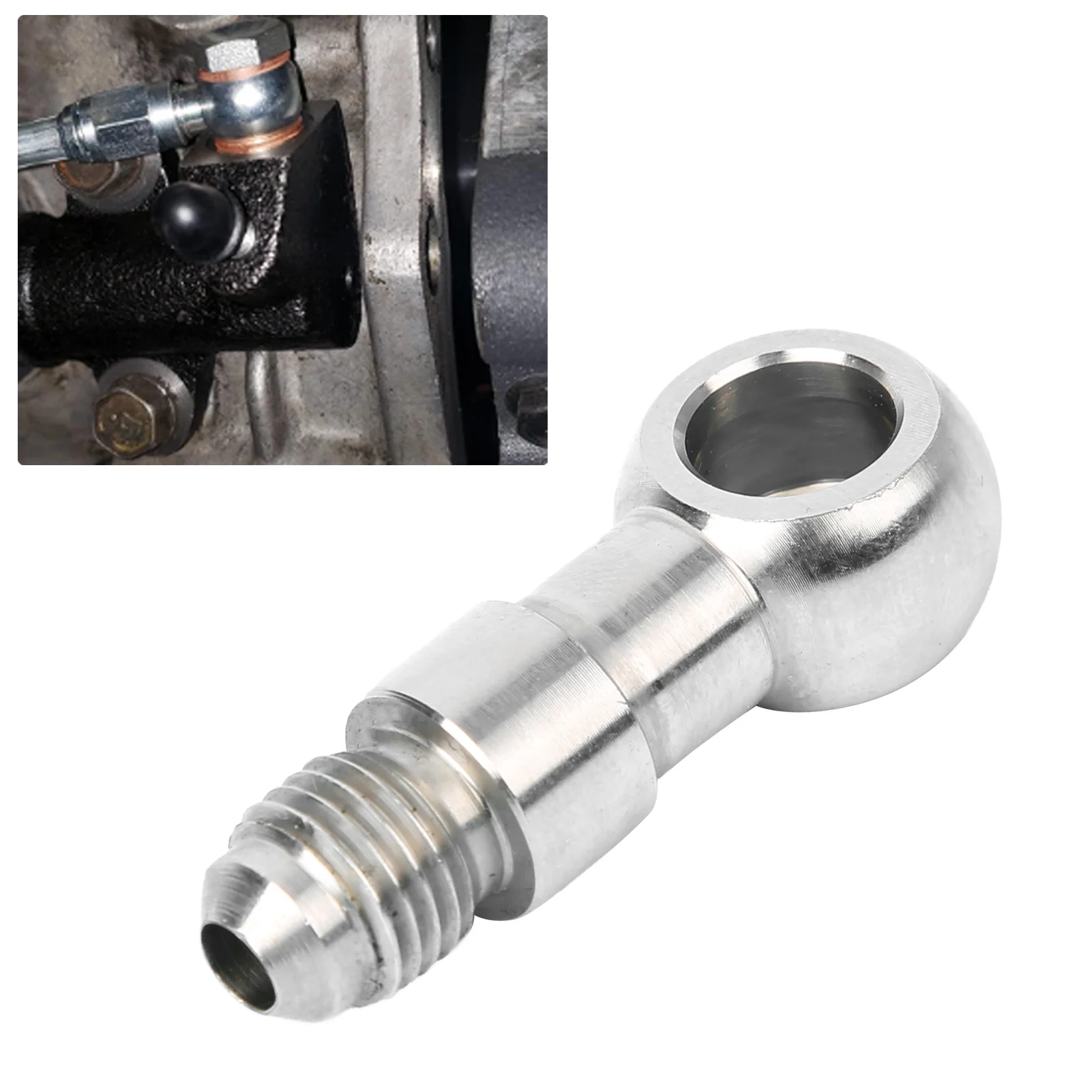 

Banjo Adapter Fitting Stainless Steel 10mm/0.4in (AN4 AN 04) For M10 Banjo Bolt