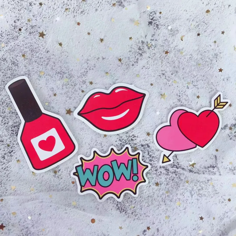 9 шт стильные розовые губные помады с надписями для торта украшения девочек на