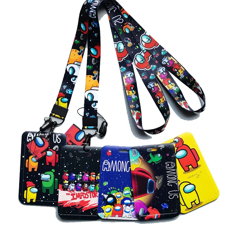 

Game Among US Cartoon Lanyards Badge Holder Keychain Bus ID Work Card Cover Pass Gym Mobile Phone Straps Student Accessories