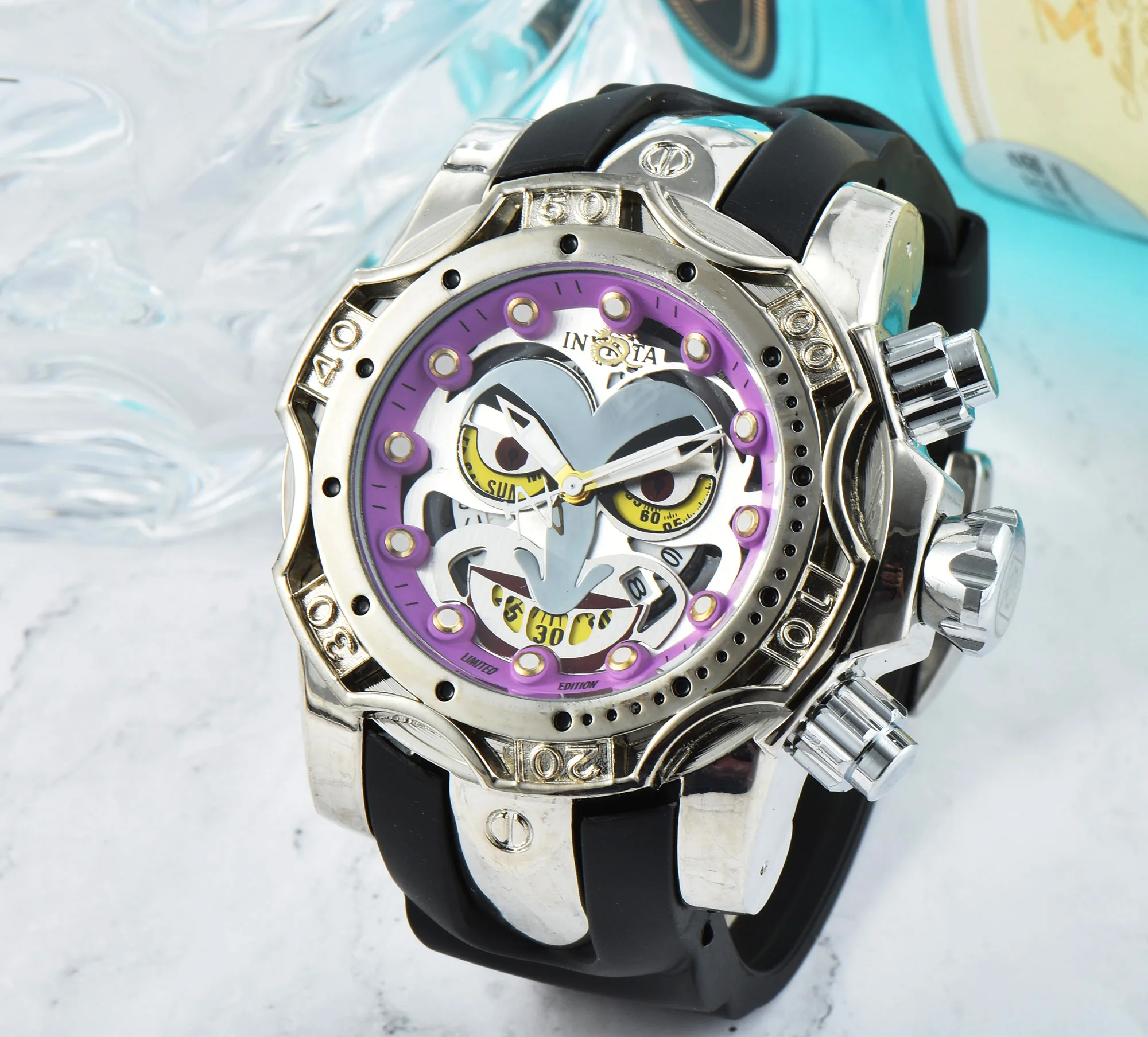 

Men's leisure stainless steel case AAA + rubber band men's Quartz Watch -MSL-09