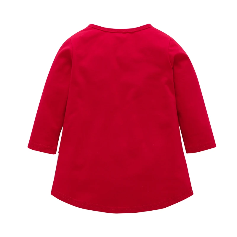 new girl print dress small medium children fall deer snowflake long-sleeved Christmas color-matching | Детская одежда и обувь