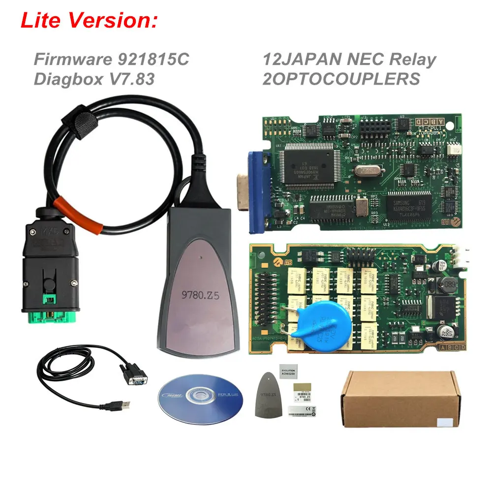 Лучшее качество Lexia3 полный чип золото PCB Diagbox V7.83 PP2000 V48/25 Lexia 3 для Citroen для peugeot прошивка 921815C реле NEC - Цвет: Lite Version