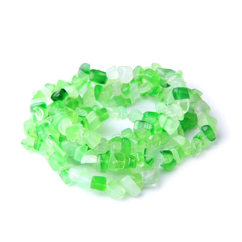 green agate Бусины из натуральных зеленых малахитовых фишек, 5-8 мм, неправильные бусины из гравия, маленькие кусочки, Самородок, драгоценные камни, бусины для изготовления браслетов, подарок - Цвет: green agate