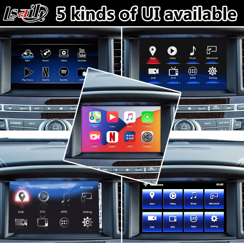 Интерфейс Android Carplay для Infiniti QX60 2018 2020 года с беспроводным carplay android Авто Youtube Google|GPS