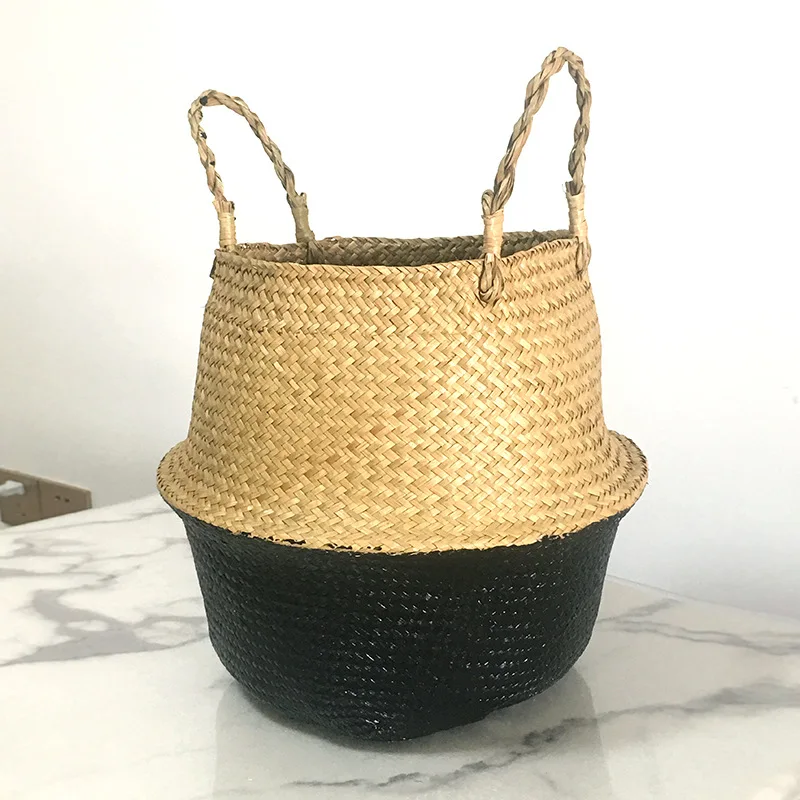 

1Pc Wicker Baskets Decorative Vases Modern Plant Basket for Toys Rattan for Weaving Made of Rattan for Home Organizer Boxes Hot