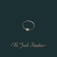 b jwl studio14k gold filled pearl ring round shape ladies pearl ring ladies party freshwater pearl ring 2021 new