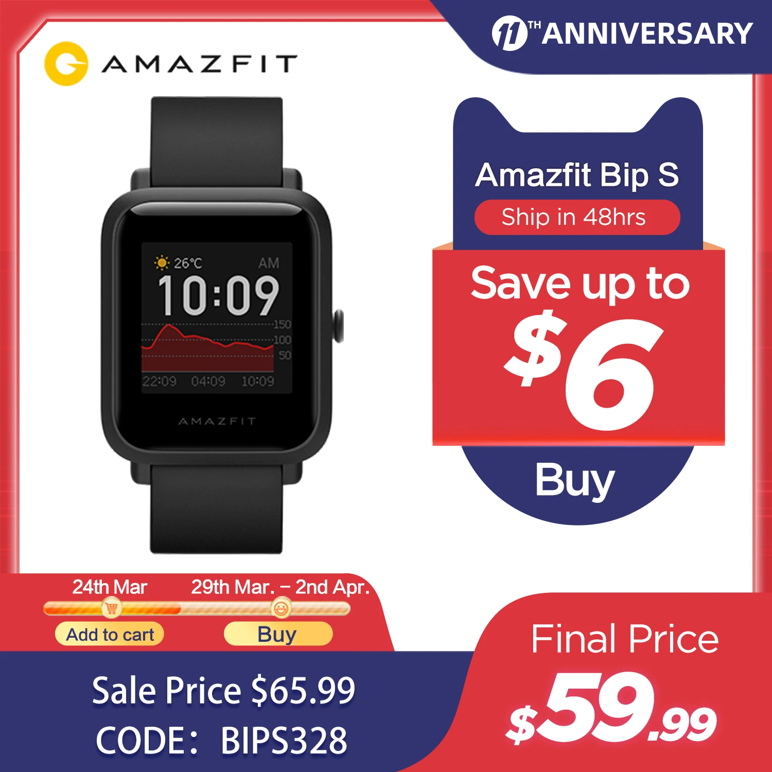 

In Stock 2020 Global Amazfit Bip S Smartwatch 5ATM waterproof built in GPS GLONASS Bluetooth Smart Watch for Android iOS Phone