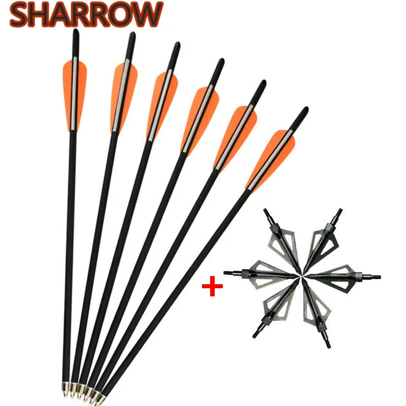 12 шт. 17 &quotболты для арбалета стрелы наконечники лезвия стрел охотничьи 4&quot