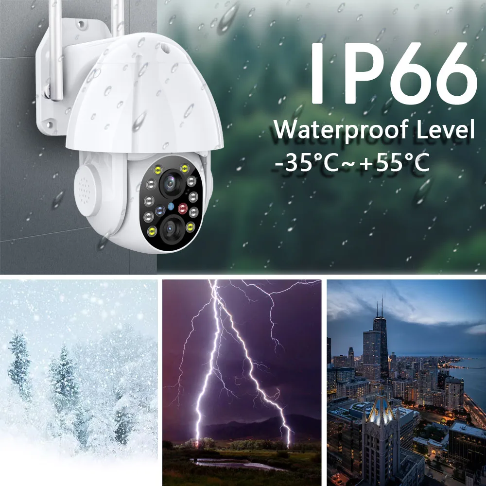 

2MP IP Camera Wifi Audio Speed Dome PTZ Security Camera IR Night Vision P2P Wireless CCTV Camara with SD Card slot