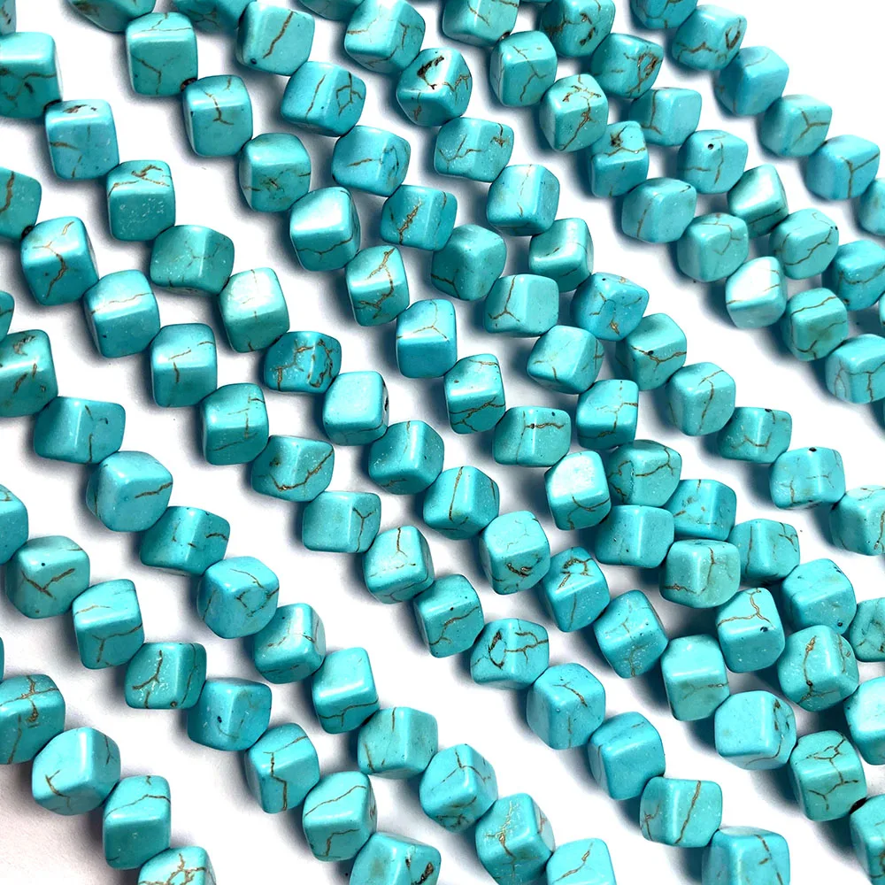 

6 8 10 12mm Natural Stone Square shape Bead High Quality charms small Beads For Jewelry Making DIY Bracelet Necklace Accessories