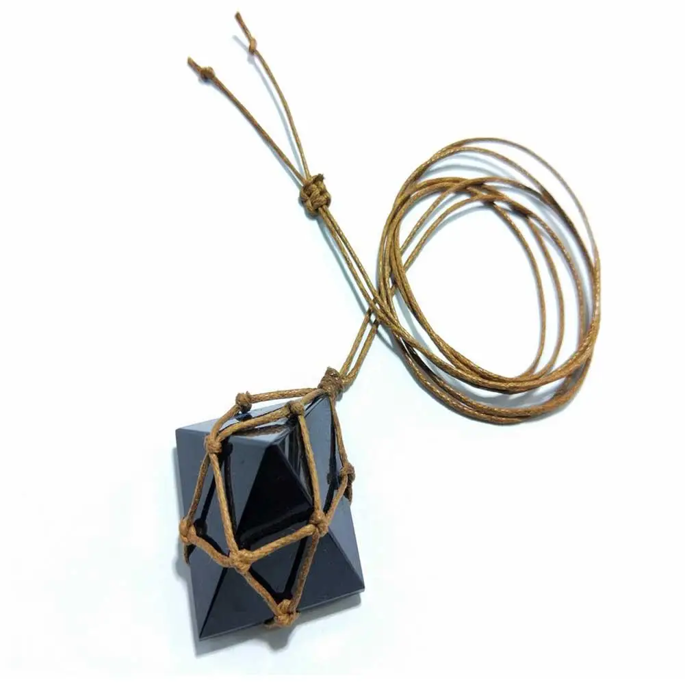 Пирамиды ожерелье кулоны для него и нее Lucky Love из натурального камня подвеска