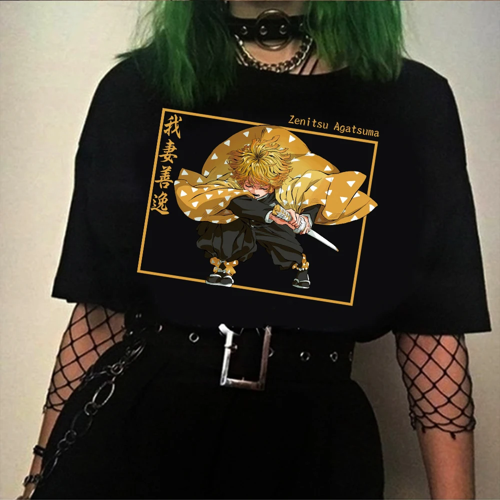 

Футболка с коротким рукавом и принтом из японского аниме «убийца демонов»