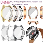 Гальванический полноразмерный защитный чехол из ТПУ для Huawei GT2 42 мм, чехол для смарт-часов, защитная рамка, аксессуары