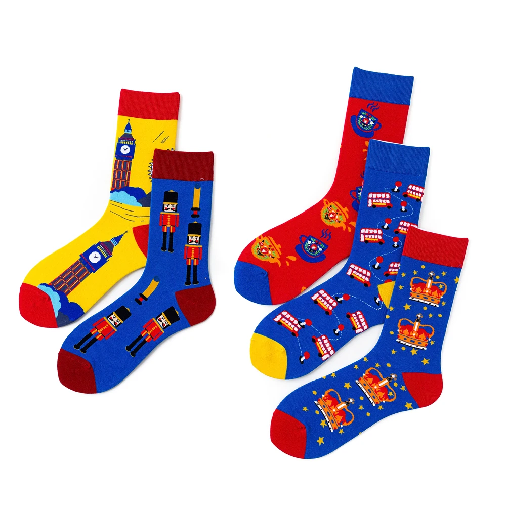 Счастливые носки забавные пары хлопковые Повседневные Harajuku оригинальные в