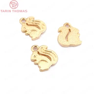 3351110pcs 97 5mm 24k gold color brass little squirrel charms pendants high quality diy jewelry findings accessories