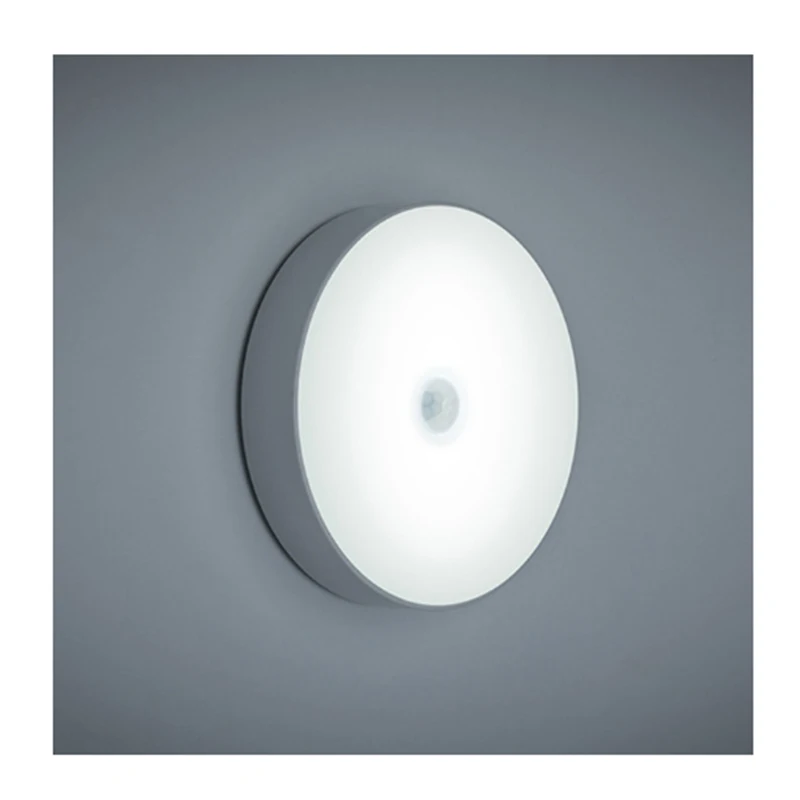 

6 LED PIR Motion Sensor Night Light Auto On/Off for Bedroom Cabinet Wireless USB Rechargeable Warm White/White Light