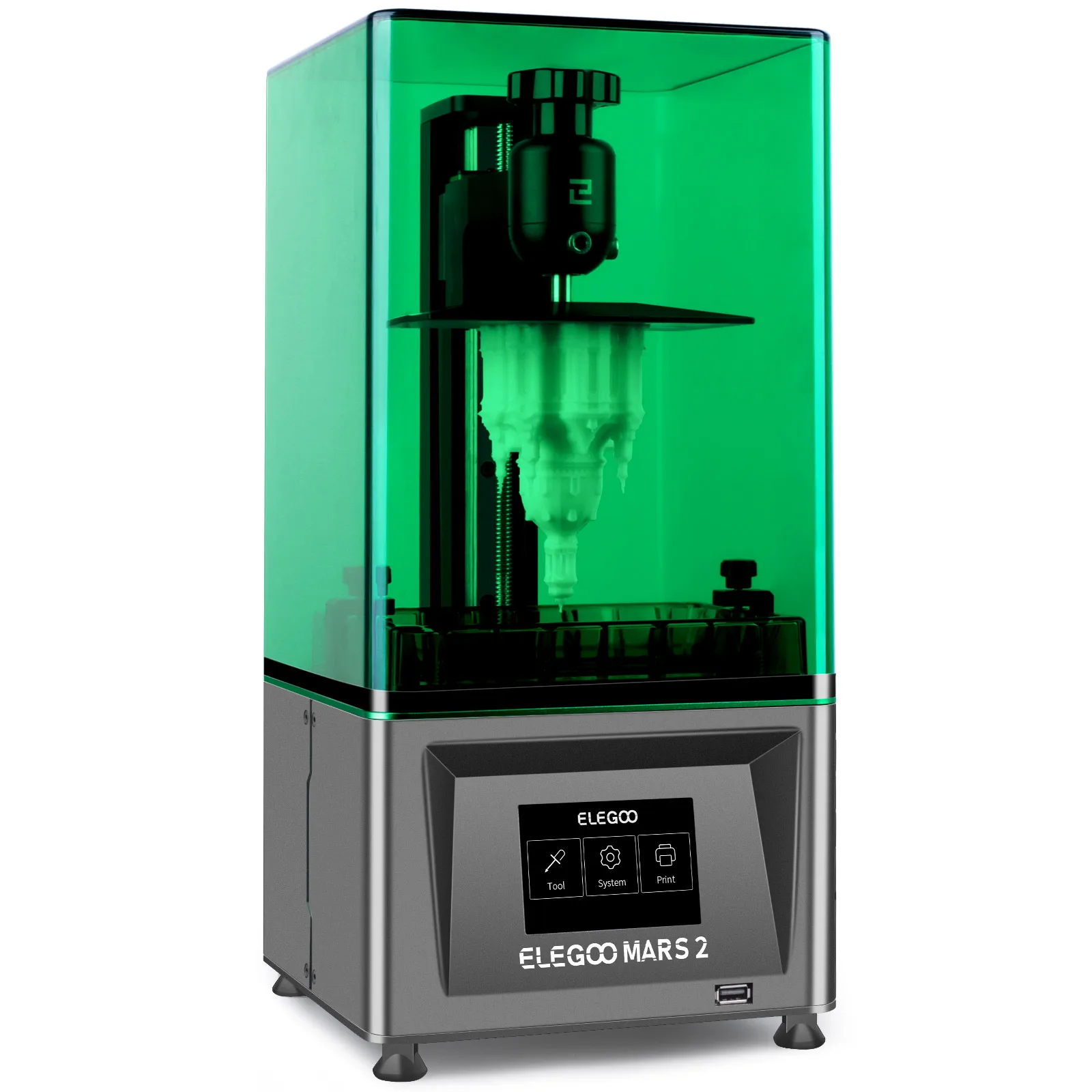 

ELEGOO Mars 2 SLA 3D Printer UV Photocuring Printer Resin Printer Fast Printing Ultra Accurcy Large Build Volume 129*80*150mm