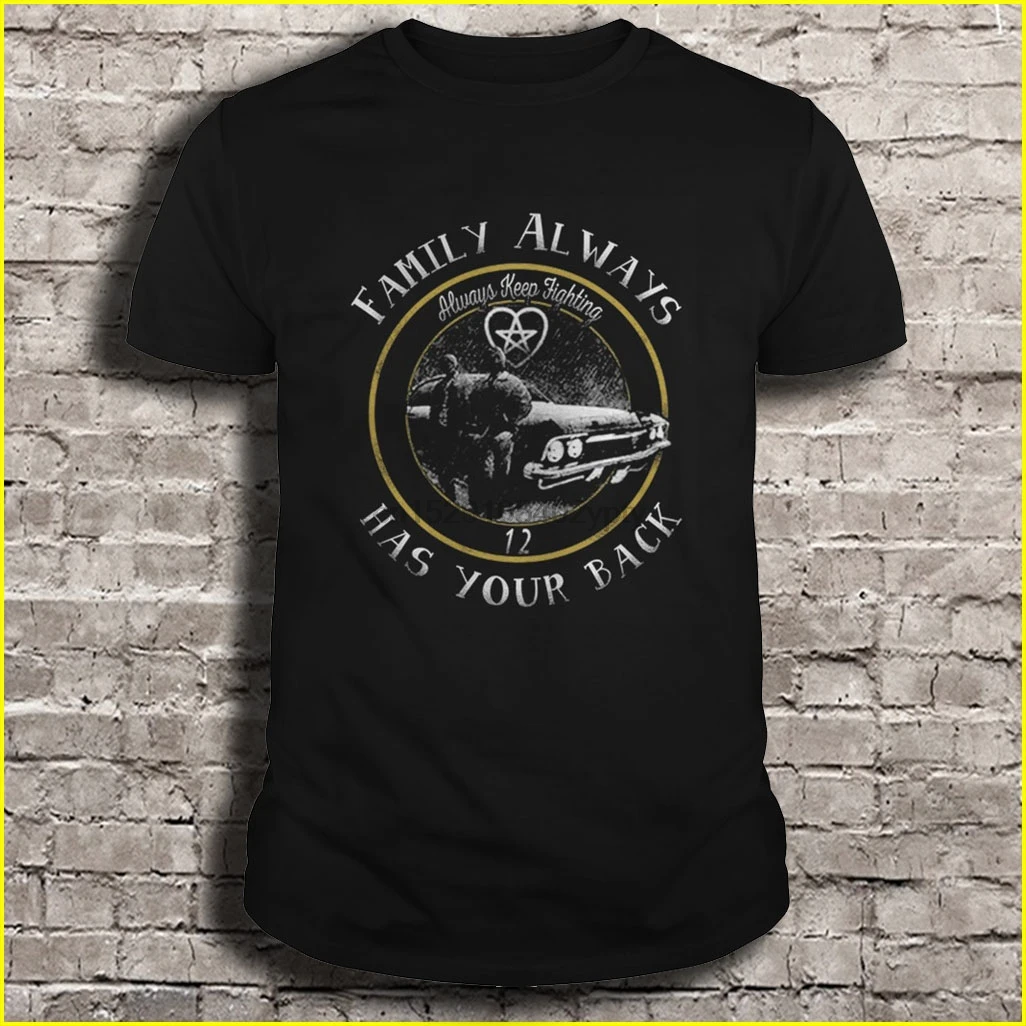 Для мужчин футболка Семья всегда имеет ваша спина держать боевые женщин