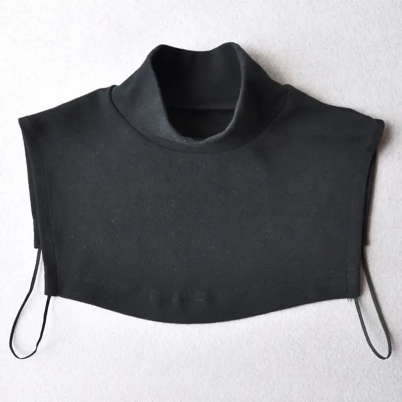 

Men And Women Knitting Fake Collar Islamic Hijab Extensions Neck Chest Back Cover Modal Scarf Half Muslim Collar Fashion Solid